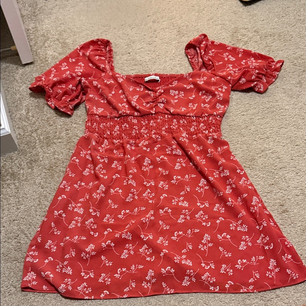 Abercrombie Red Floral Kids Dress